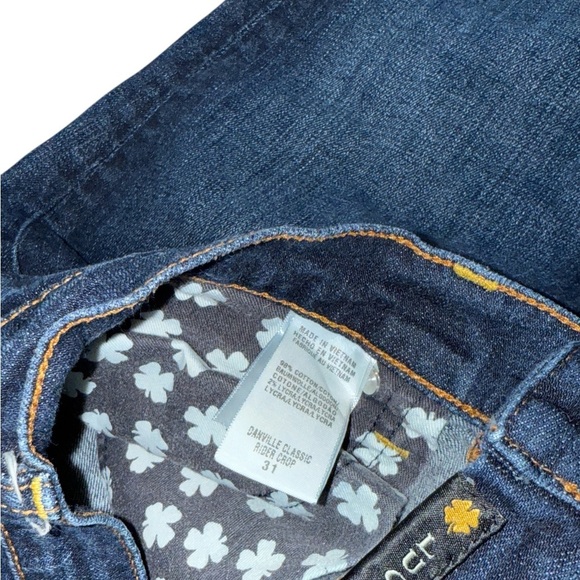 Lucky Brand Classic Rider - Blue Flare Wide Leg Capri Jeans - Picture 4 of 5